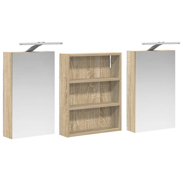 Set dulap baie 3 buc. 100 x 10,5 x 50 cm Lemn prelucrat WALTI