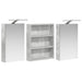 Set dulap baie cu raft 3 pcs 100 x 10,5 x 50 cm Lemn compozit - WALTI WALTI