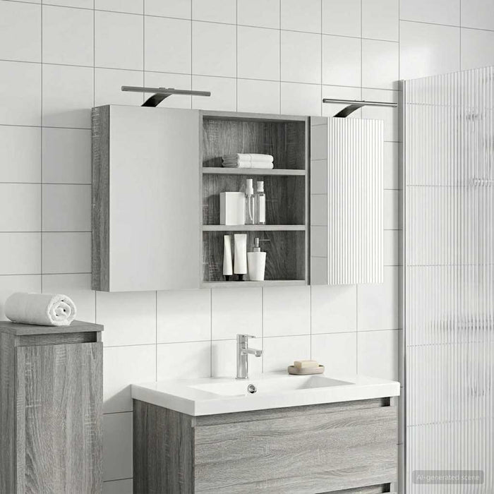 Set dulap baie 3 buc. 100 x 10,5 x 50 cm Lemn prelucrat WALTI