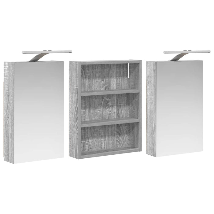 Set dulap baie 3 buc. 100 x 10,5 x 50 cm Lemn prelucrat WALTI