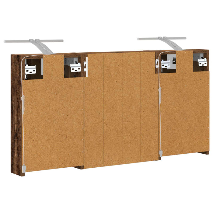 Set dulap baie cu raft 3 pcs 100 x 10,5 x 50 cm Lemn compozit - WALTI WALTI