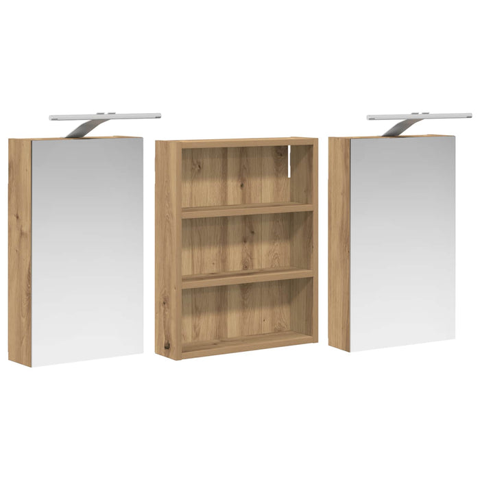 Set dulap baie 3 buc. 100 x 10,5 x 50 cm Lemn prelucrat WALTI