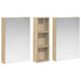 Set dulap baie cu raft 3 pcs 100 x 10,5 x 60,5 cm Lemn compozit - WALTI WALTI