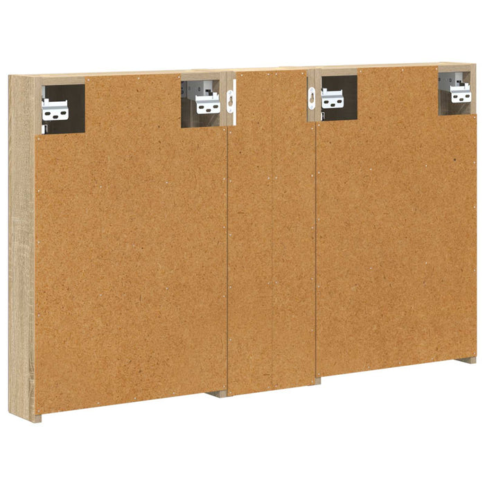 Set dulap baie cu raft 3 pcs 100 x 10,5 x 60,5 cm Lemn compozit - WALTI WALTI