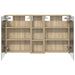 Set dulap baie cu raft 3 pcs 100 x 10,5 x 60,5 cm Lemn compozit - WALTI WALTI