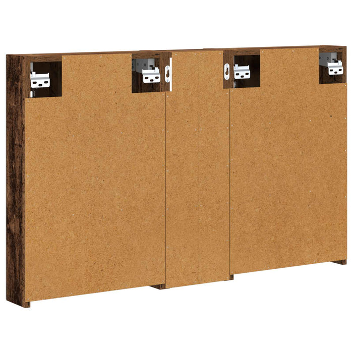 Set dulap baie cu raft 3 pcs 100 x 10,5 x 60,5 cm Lemn compozit - WALTI WALTI