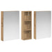 Set dulap baie cu raft 3 pcs 100 x 10,5 x 60,5 cm Lemn compozit - WALTI WALTI