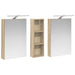 Set dulap baie cu raft 3 pcs 100 x 10,5 x 60,5 cm Lemn compozit - WALTI WALTI