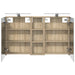 Set dulap baie cu raft 3 pcs 100 x 10,5 x 60,5 cm Lemn compozit - WALTI WALTI