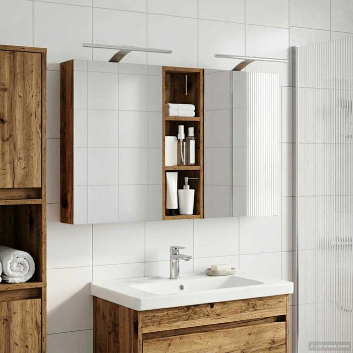 Set dulap baie 3 buc. 100 x 10,5 x 60,5 cm Lemn prelucrat WALTI