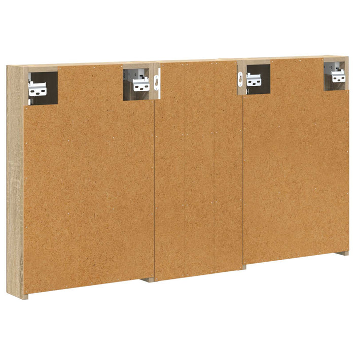 Set dulap baie cu raft 3 pcs 110 x 10,5 x 60,5 cm Lemn compozit - WALTI WALTI