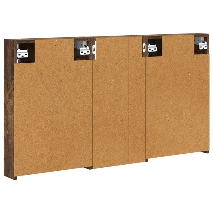 Set dulap baie cu raft 3 pcs 110 x 10,5 x 60,5 cm Lemn compozit - WALTI WALTI