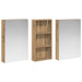 Set dulap baie cu raft 3 pcs 110 x 10,5 x 60,5 cm Lemn compozit - WALTI WALTI