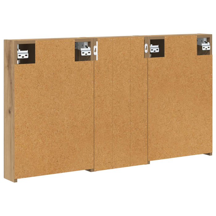 Set dulap baie cu raft 3 pcs 110 x 10,5 x 60,5 cm Lemn compozit - WALTI WALTI