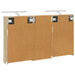Set dulap baie cu raft 3 pcs 110 x 10,5 x 60,5 cm Lemn compozit - WALTI WALTI
