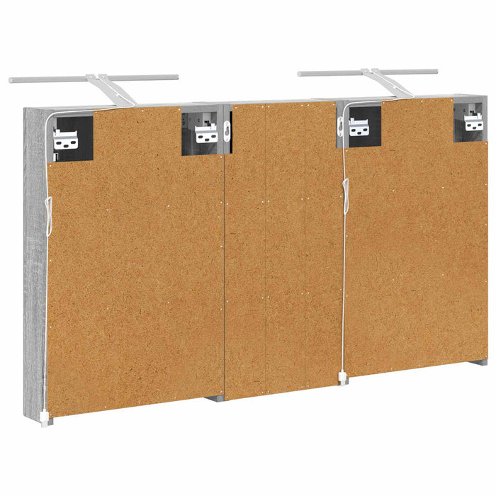 Set dulap baie cu raft 3 pcs 110 x 10,5 x 60,5 cm Lemn compozit - WALTI WALTI