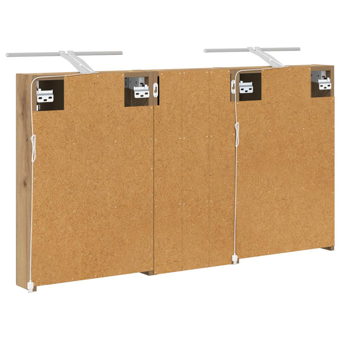 Set dulap baie cu raft 3 pcs 110 x 10,5 x 60,5 cm Lemn compozit - WALTI WALTI
