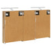 Set dulap baie cu raft 3 pcs 110 x 10,5 x 60,5 cm Lemn compozit - WALTI WALTI