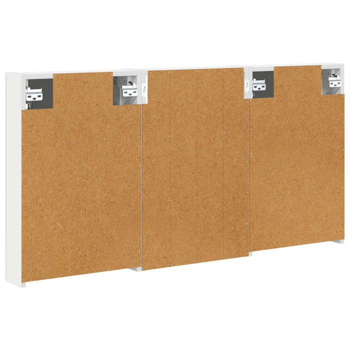 Set dulap baie cu raft 3 pcs 120 x 10,5 x 60,5 cm Lemn compozit - WALTI WALTI