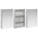 Set dulap baie cu raft 3 pcs 120 x 10,5 x 60,5 cm Lemn compozit - WALTI WALTI