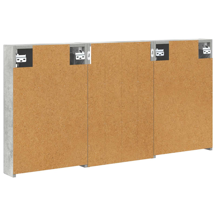 Set dulap baie cu raft 3 pcs 120 x 10,5 x 60,5 cm Lemn compozit - WALTI WALTI