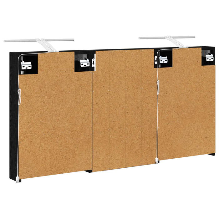 Set dulap baie cu raft 3 pcs 120 x 10,5 x 60,5 cm Lemn compozit - WALTI WALTI