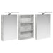 Set dulap baie cu raft 3 pcs 120 x 10,5 x 60,5 cm Lemn compozit - WALTI WALTI