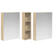 Set dulap baie cu raft 3 pcs 120 x 14,5 x 70 cm Lemn compozit - WALTI WALTI