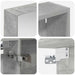 Set dulap baie cu raft 3 pcs 120 x 14,5 x 70 cm Lemn compozit - WALTI WALTI