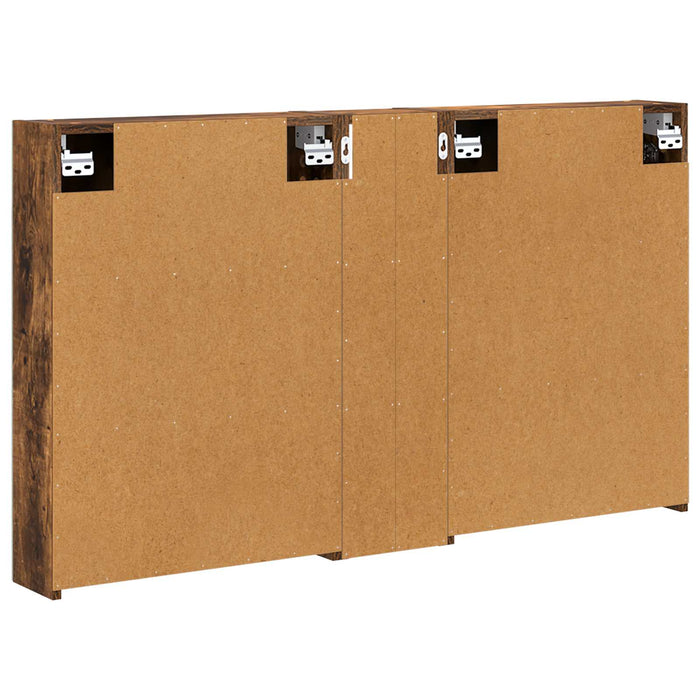 Set dulap baie cu raft 3 pcs 120 x 14,5 x 70 cm Lemn compozit - WALTI WALTI