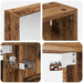 Set dulap baie cu raft 3 pcs 120 x 14,5 x 70 cm Lemn compozit - WALTI WALTI