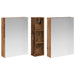 Set dulap baie cu raft 3 pcs 120 x 14,5 x 70 cm Lemn compozit - WALTI WALTI