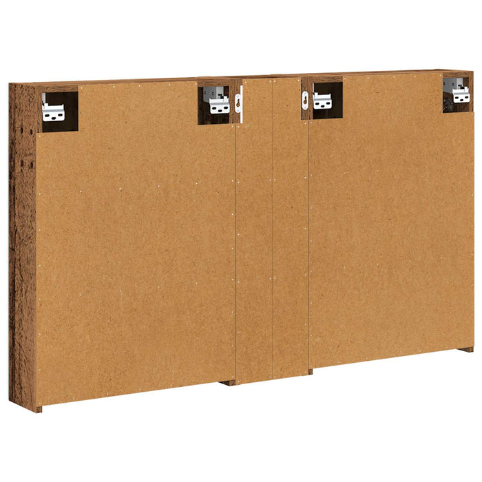 Set dulap baie cu raft 3 pcs 120 x 14,5 x 70 cm Lemn compozit - WALTI WALTI