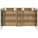 Set dulap baie cu raft 3 pcs 120 x 14,5 x 70 cm Lemn compozit - WALTI WALTI