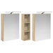 Set dulap baie cu raft 3 pcs 120 x 14,5 x 70 cm Lemn compozit - WALTI WALTI