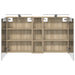 Set dulap baie cu raft 3 pcs 120 x 14,5 x 70 cm Lemn compozit - WALTI WALTI