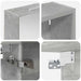 Set dulap baie cu raft 3 pcs 120 x 14,5 x 70 cm Lemn compozit - WALTI WALTI