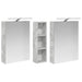 Set dulap baie cu raft 3 pcs 120 x 14,5 x 70 cm Lemn compozit - WALTI WALTI