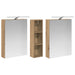 Set dulap baie cu raft 3 pcs 120 x 14,5 x 70 cm Lemn compozit - WALTI WALTI