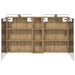 Set dulap baie cu raft 3 pcs 120 x 14,5 x 70 cm Lemn compozit - WALTI WALTI