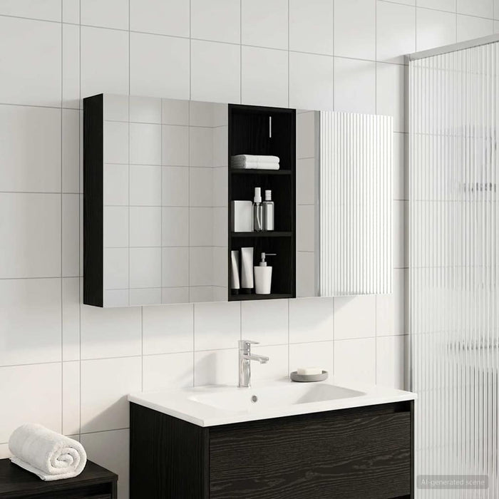 Set dulap baie 3 buc. 130 x 14,5 x 70 cm Lemn prelucrat - WALTI WALTI