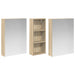 Set dulap baie cu raft 3 pcs 130 x 14,5 x 70 cm Lemn compozit - WALTI WALTI