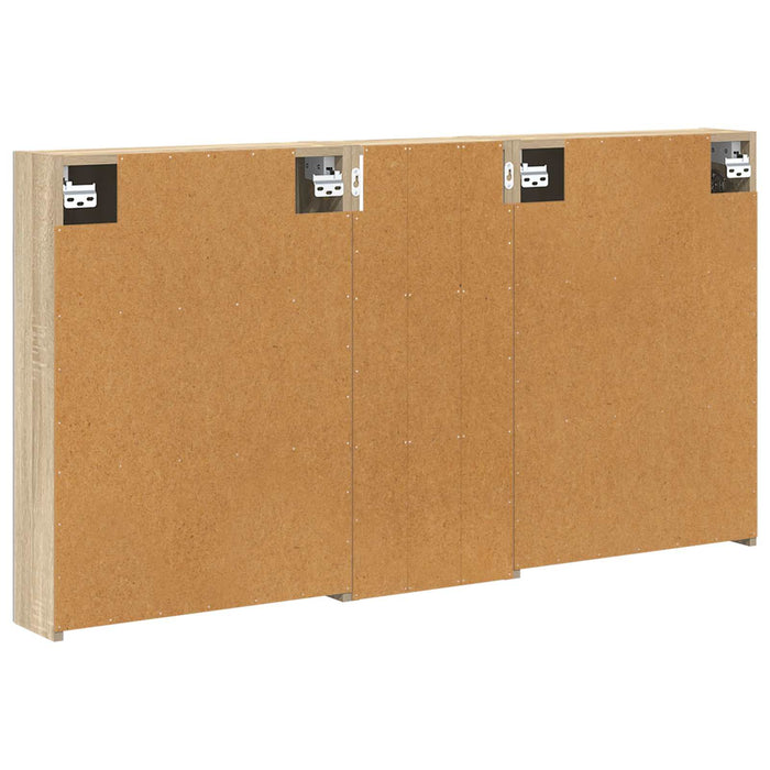 Set dulap baie cu raft 3 pcs 130 x 14,5 x 70 cm Lemn compozit - WALTI WALTI