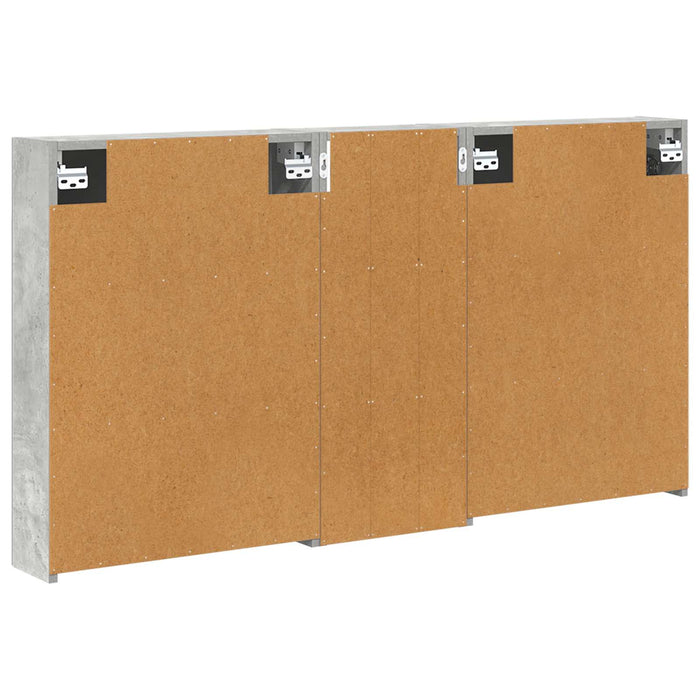 Set dulap baie cu raft 3 pcs 130 x 14,5 x 70 cm Lemn compozit - WALTI WALTI
