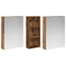 Set dulap baie cu raft 3 pcs 130 x 14,5 x 70 cm Lemn compozit - WALTI WALTI