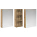 Set dulap baie 3 buc. 130 x 14,5 x 70 cm Lemn prelucrat - WALTI WALTI