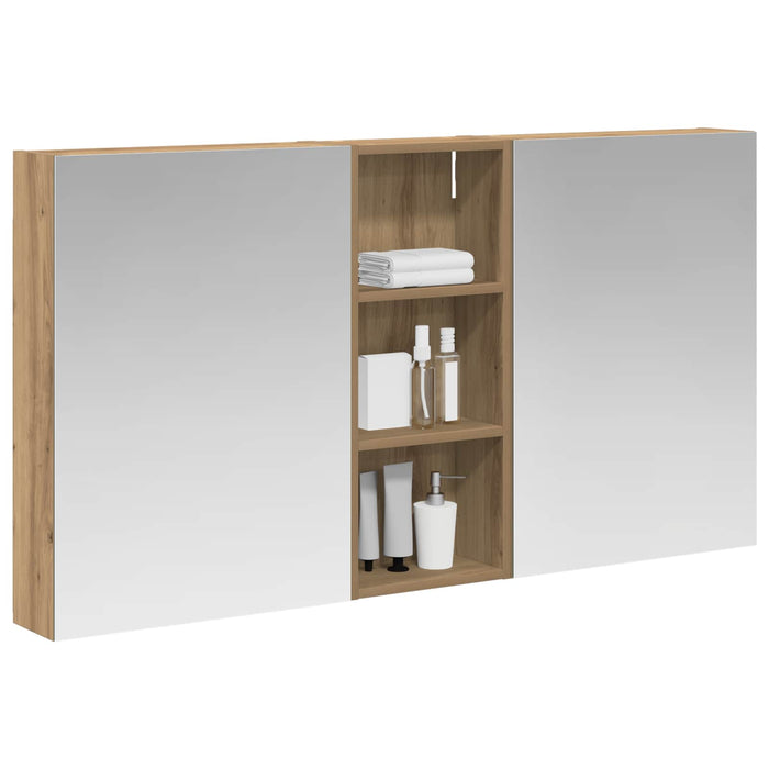 Set dulap baie 3 buc. 130 x 14,5 x 70 cm Lemn prelucrat - WALTI WALTI