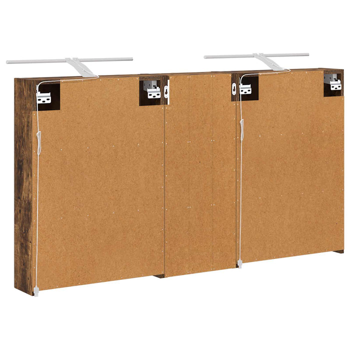 Set dulap baie cu raft 3 pcs 130 x 14,5 x 70 cm Lemn compozit - WALTI WALTI