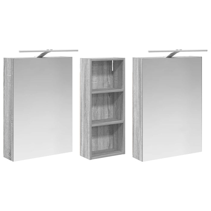 Set dulap baie 3 buc. 130 x 14,5 x 70 cm Lemn prelucrat WALTI