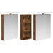 Set dulap baie cu raft 3 pcs 130 x 14,5 x 70 cm Lemn compozit - WALTI WALTI